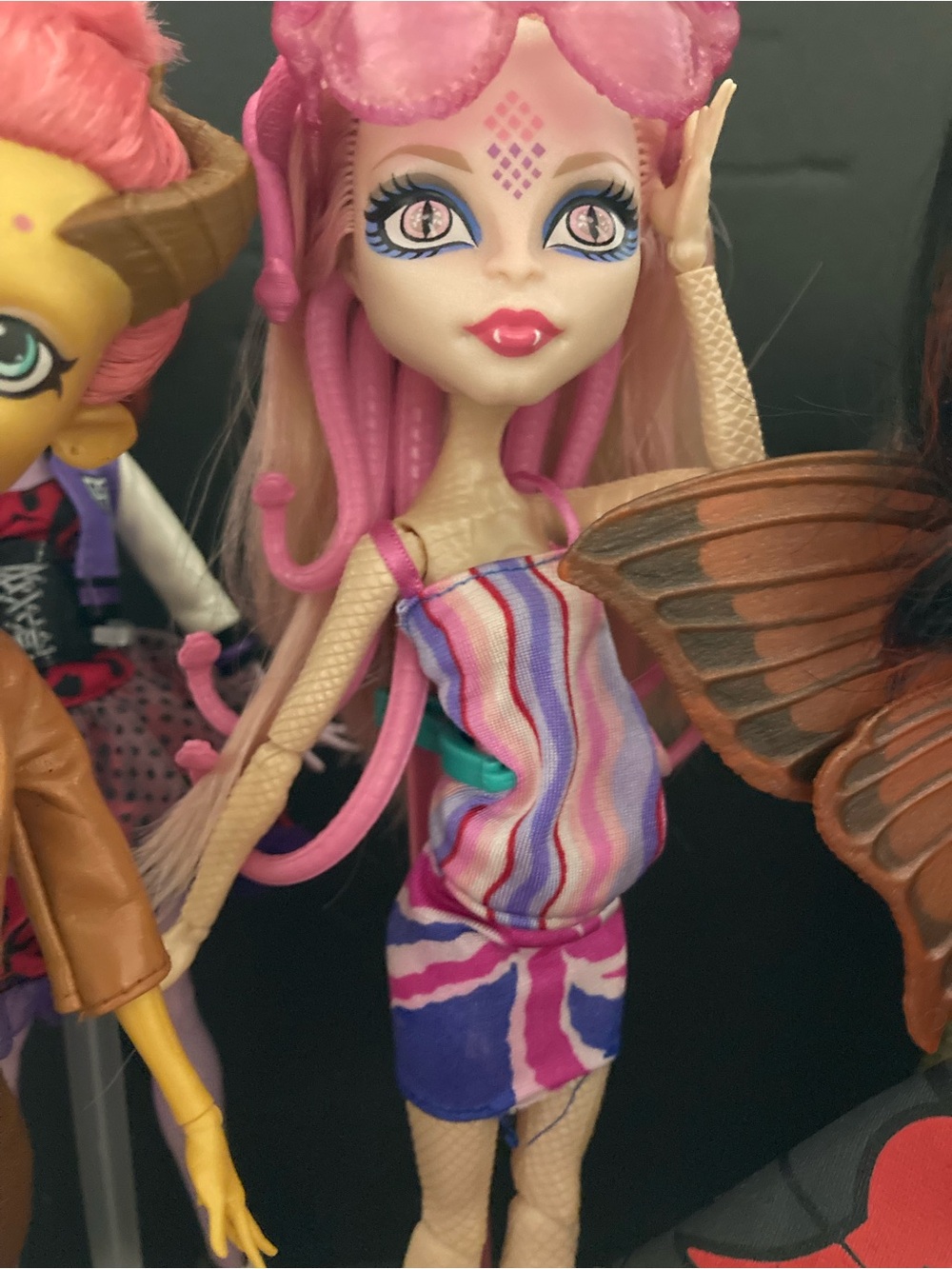 Mattel Pink Purple Striped Doll Dress